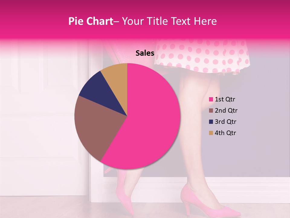 A Woman In A Polka Dot Dress Holding A Pink Purse PowerPoint Template