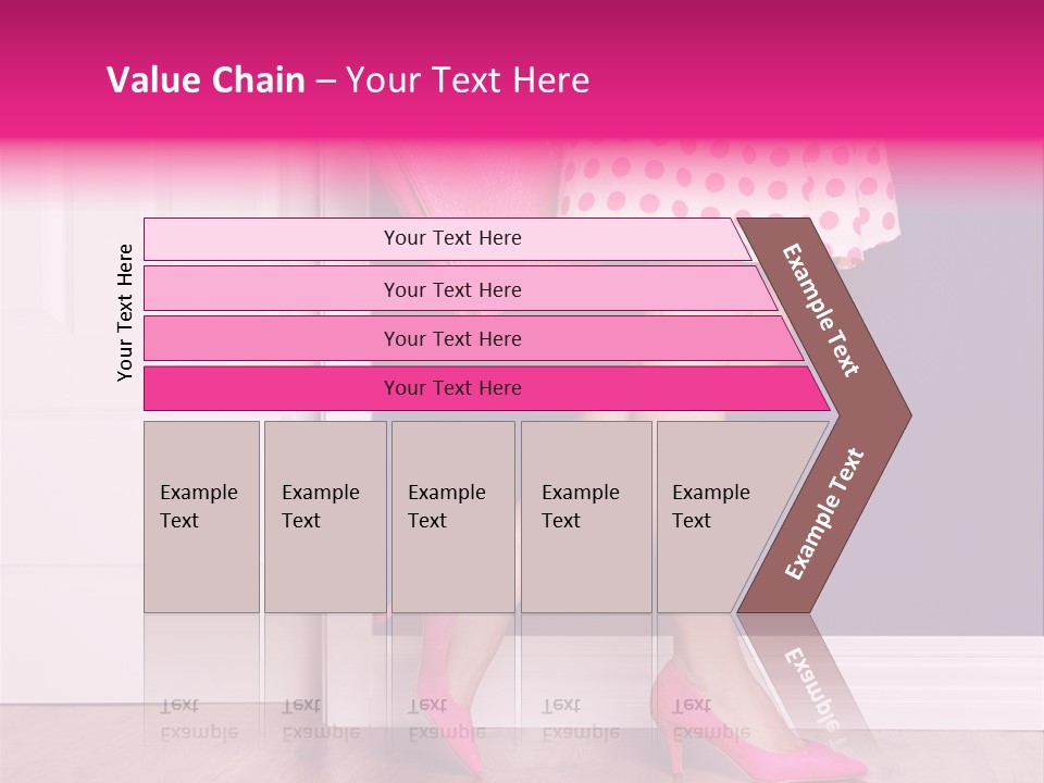 A Woman In A Polka Dot Dress Holding A Pink Purse PowerPoint Template