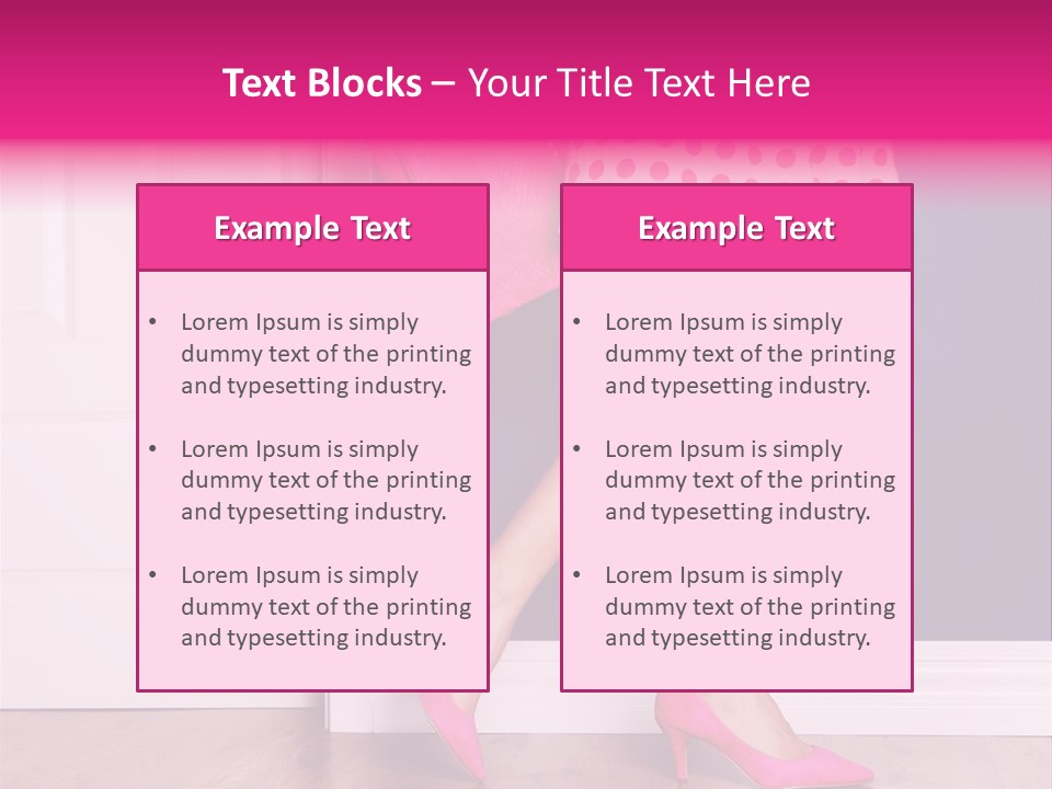 A Woman In A Polka Dot Dress Holding A Pink Purse PowerPoint Template