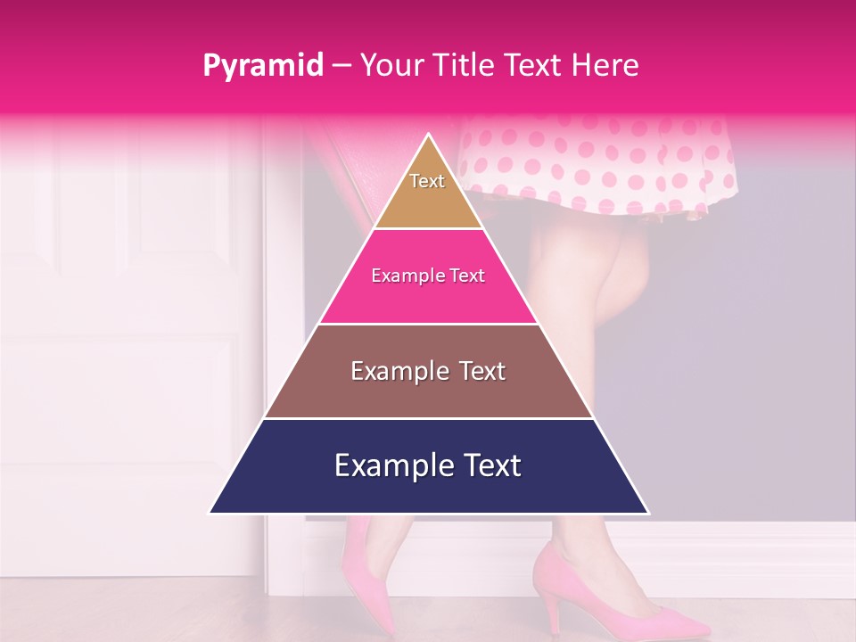 A Woman In A Polka Dot Dress Holding A Pink Purse PowerPoint Template