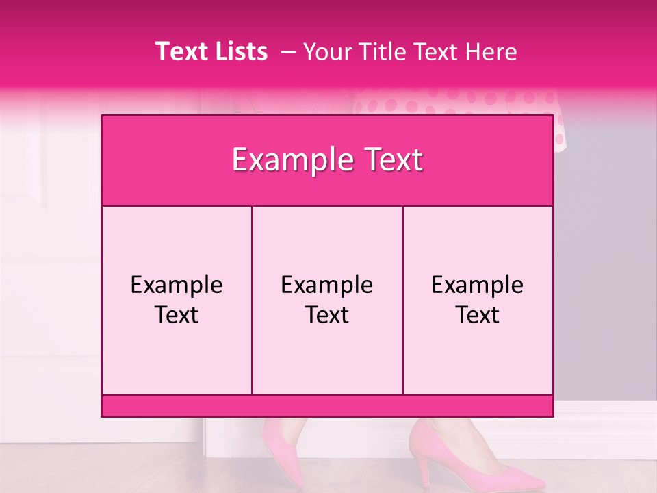 A Woman In A Polka Dot Dress Holding A Pink Purse PowerPoint Template