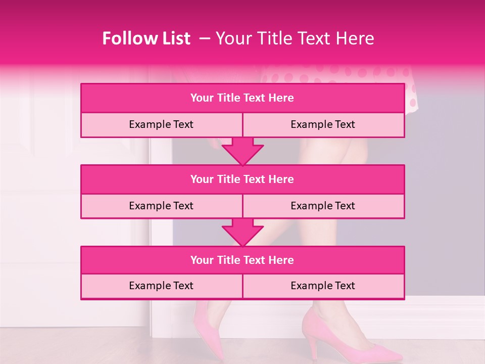 A Woman In A Polka Dot Dress Holding A Pink Purse PowerPoint Template