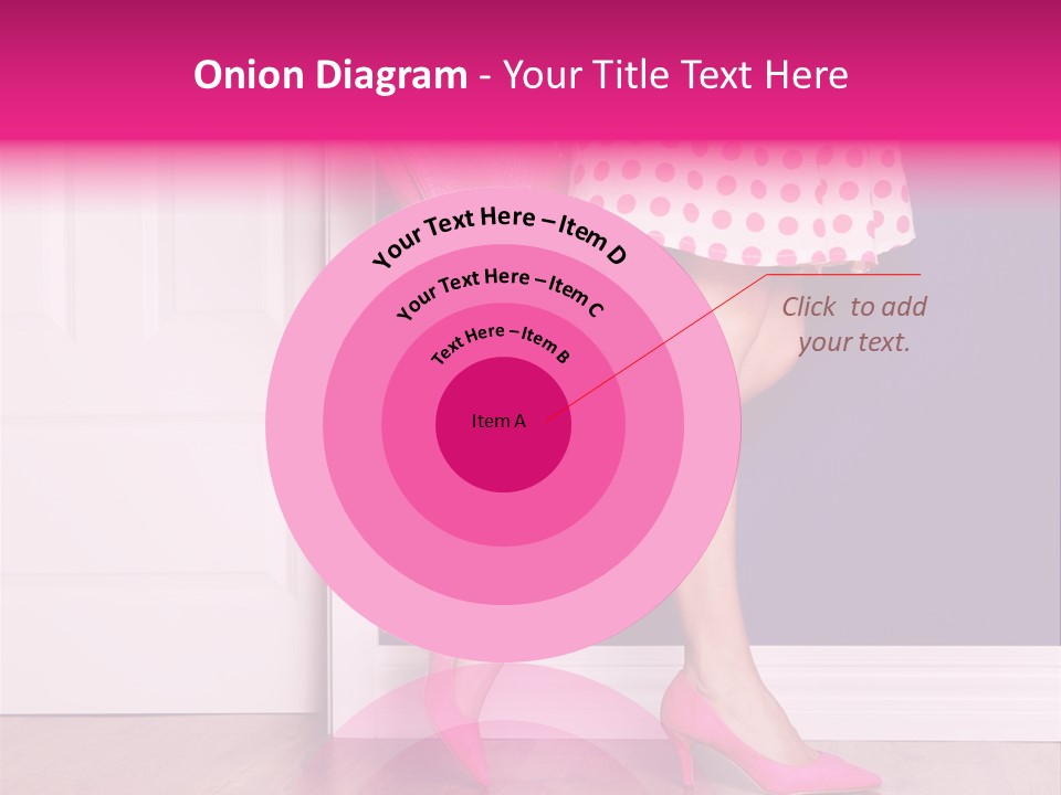 A Woman In A Polka Dot Dress Holding A Pink Purse PowerPoint Template