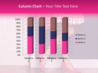 A Woman In A Polka Dot Dress Holding A Pink Purse PowerPoint Template