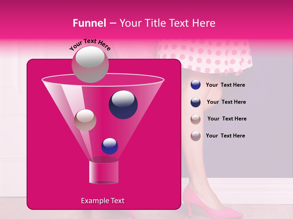 A Woman In A Polka Dot Dress Holding A Pink Purse PowerPoint Template