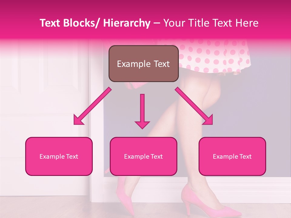 A Woman In A Polka Dot Dress Holding A Pink Purse PowerPoint Template