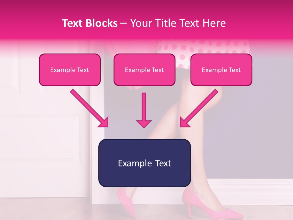 A Woman In A Polka Dot Dress Holding A Pink Purse PowerPoint Template