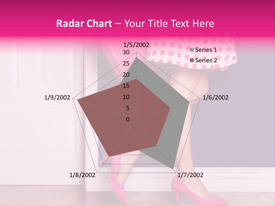 A Woman In A Polka Dot Dress Holding A Pink Purse PowerPoint Template