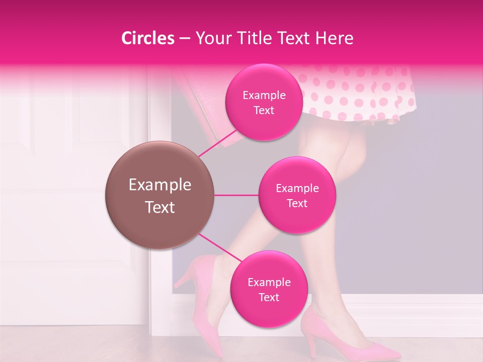 A Woman In A Polka Dot Dress Holding A Pink Purse PowerPoint Template