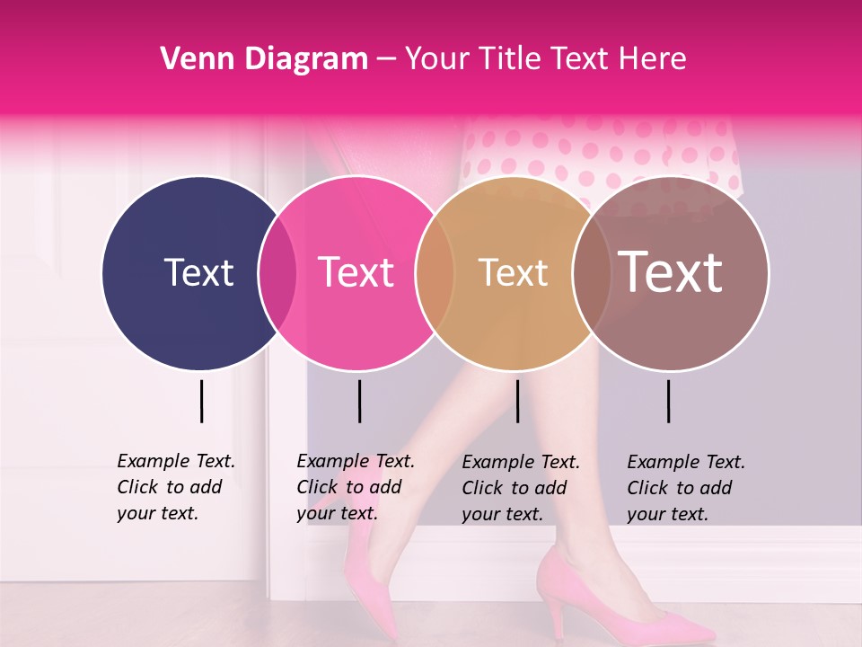 A Woman In A Polka Dot Dress Holding A Pink Purse PowerPoint Template