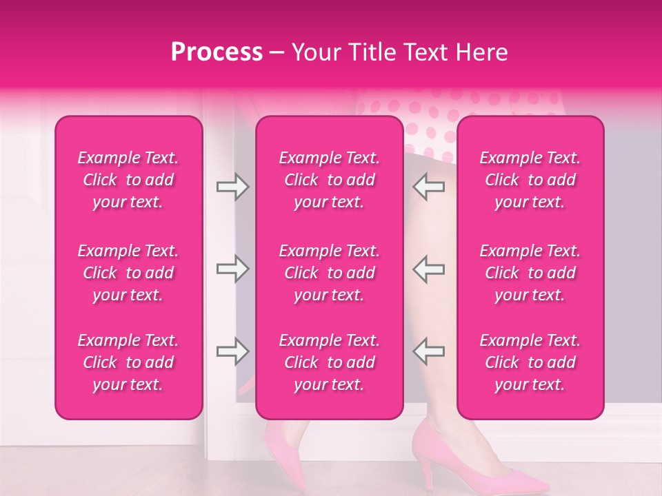 A Woman In A Polka Dot Dress Holding A Pink Purse PowerPoint Template