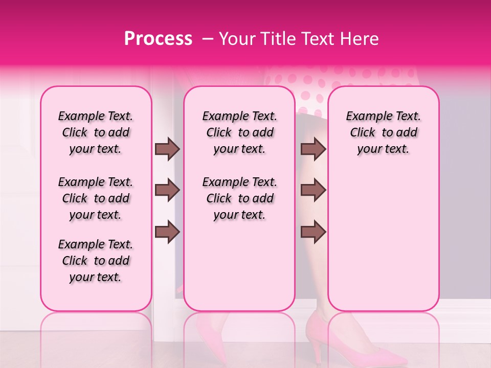 A Woman In A Polka Dot Dress Holding A Pink Purse PowerPoint Template