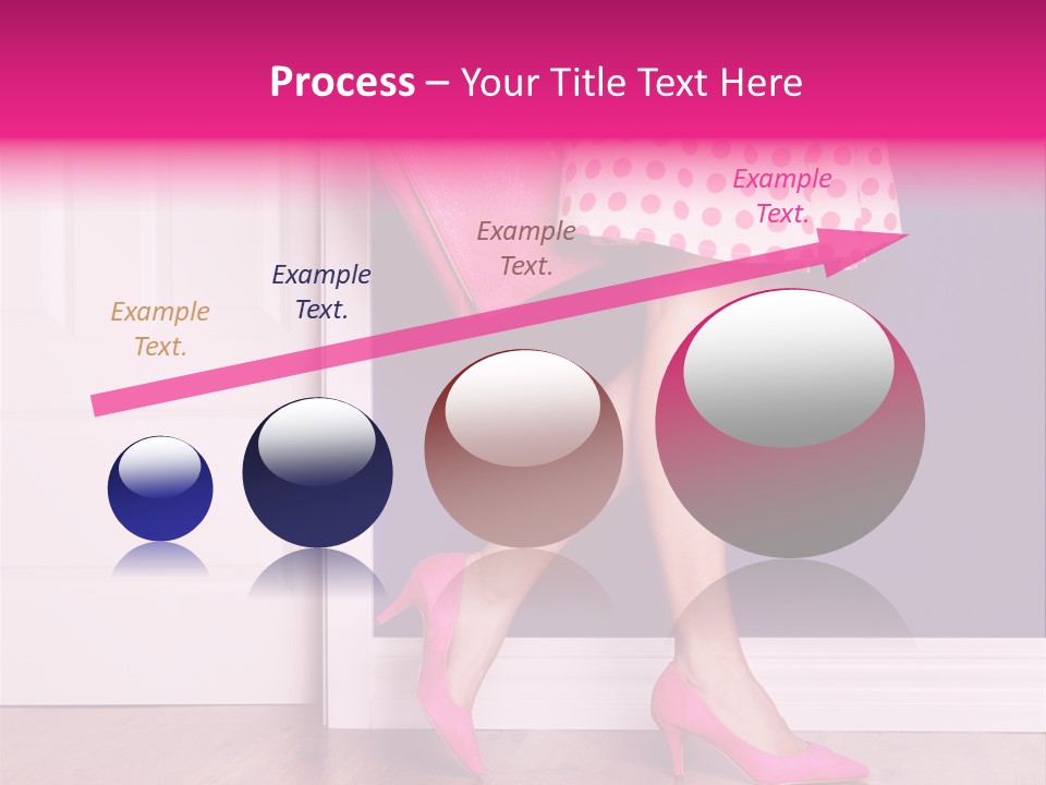 A Woman In A Polka Dot Dress Holding A Pink Purse PowerPoint Template