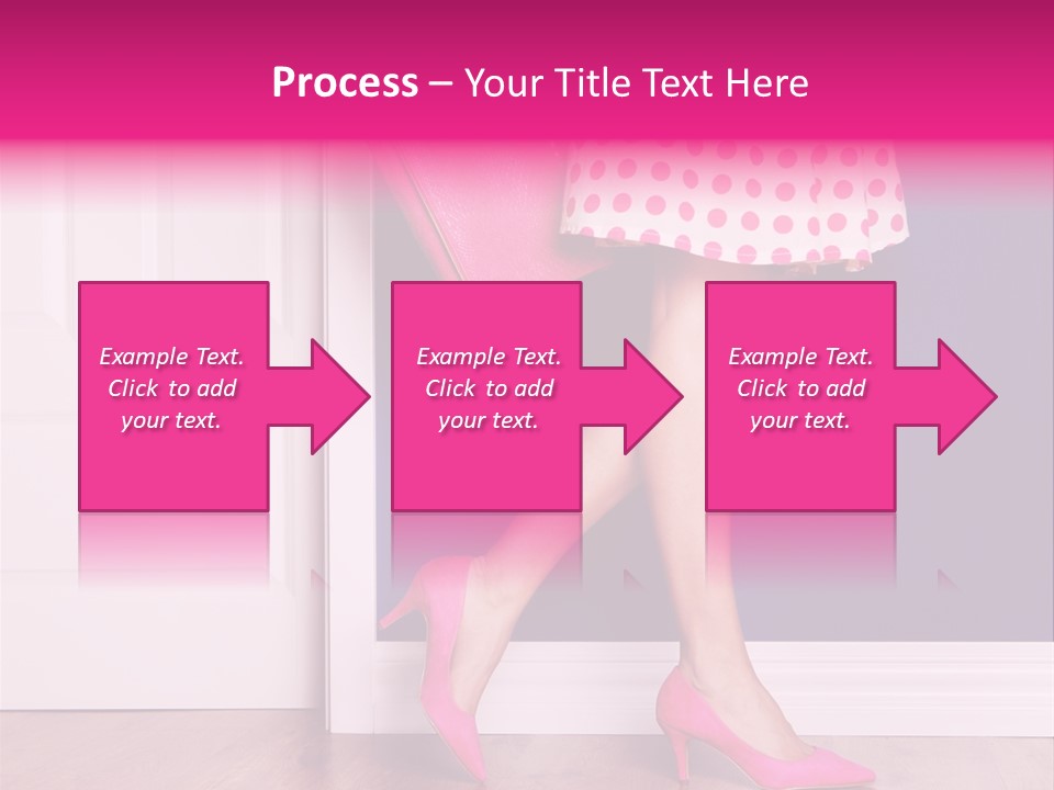 A Woman In A Polka Dot Dress Holding A Pink Purse PowerPoint Template