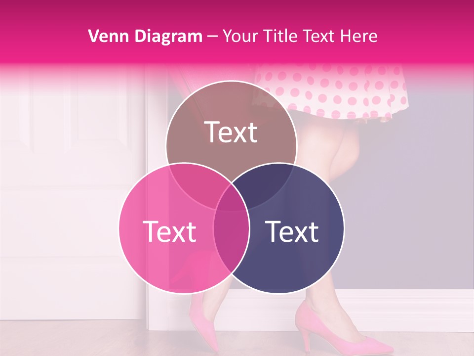 A Woman In A Polka Dot Dress Holding A Pink Purse PowerPoint Template
