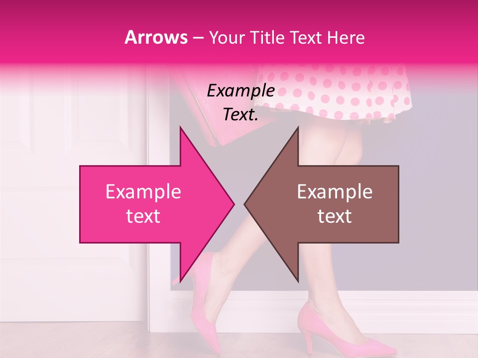 A Woman In A Polka Dot Dress Holding A Pink Purse PowerPoint Template