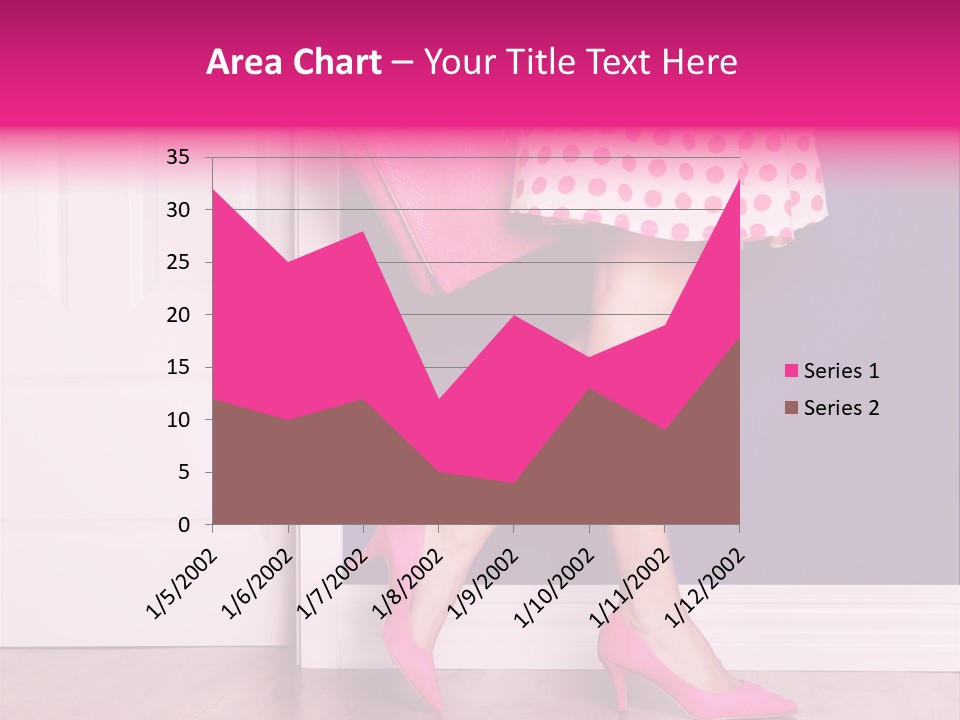 A Woman In A Polka Dot Dress Holding A Pink Purse PowerPoint Template