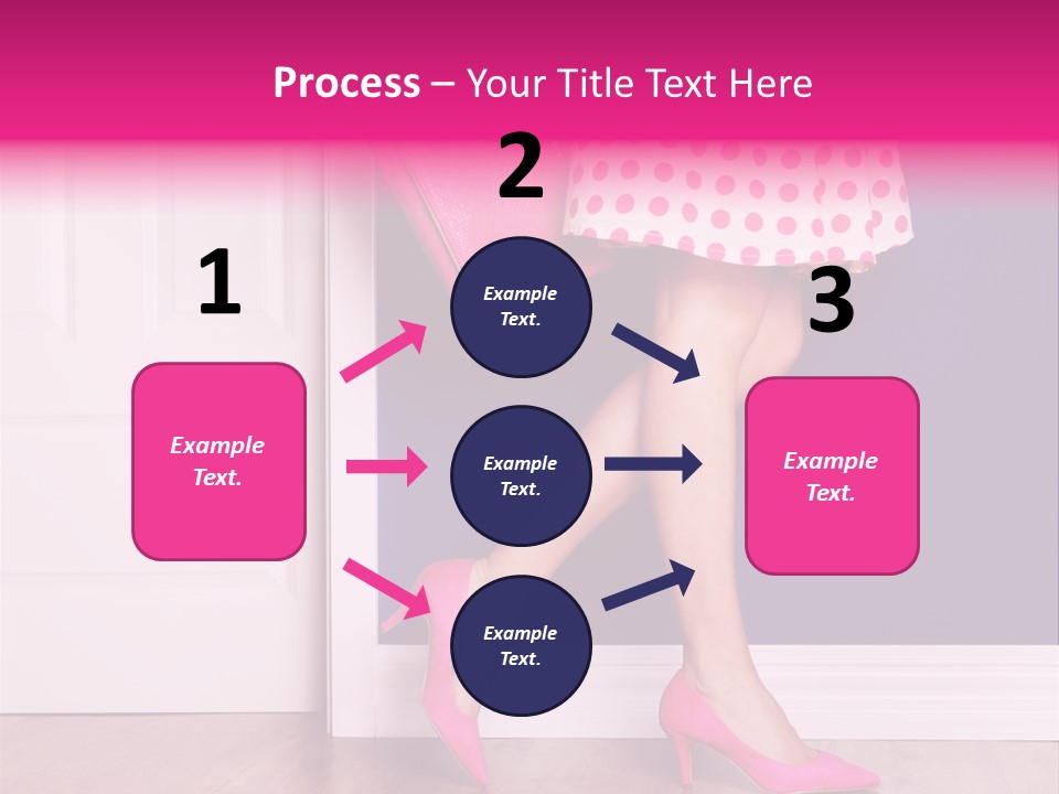A Woman In A Polka Dot Dress Holding A Pink Purse PowerPoint Template