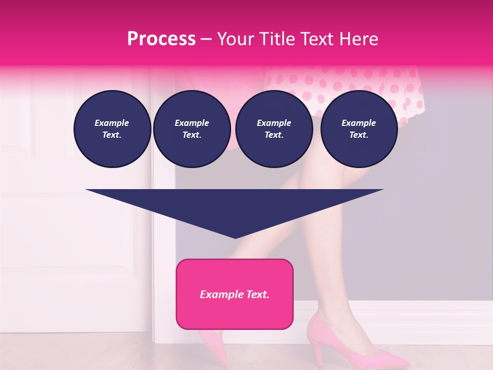 A Woman In A Polka Dot Dress Holding A Pink Purse PowerPoint Template