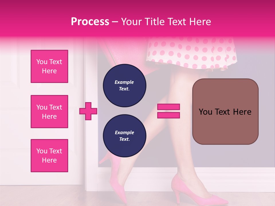 A Woman In A Polka Dot Dress Holding A Pink Purse PowerPoint Template