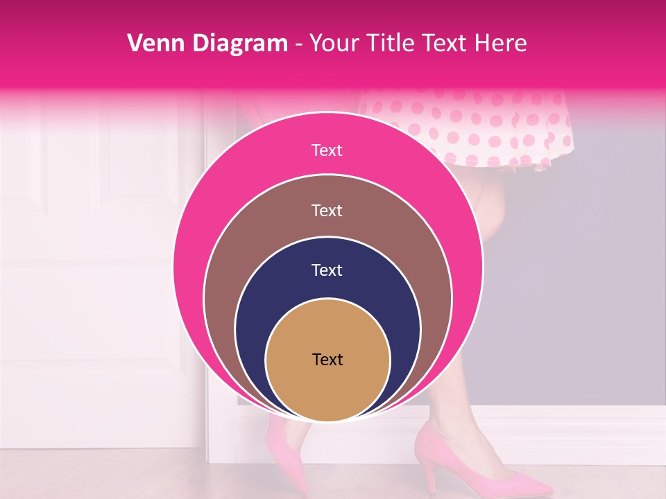 A Woman In A Polka Dot Dress Holding A Pink Purse PowerPoint Template