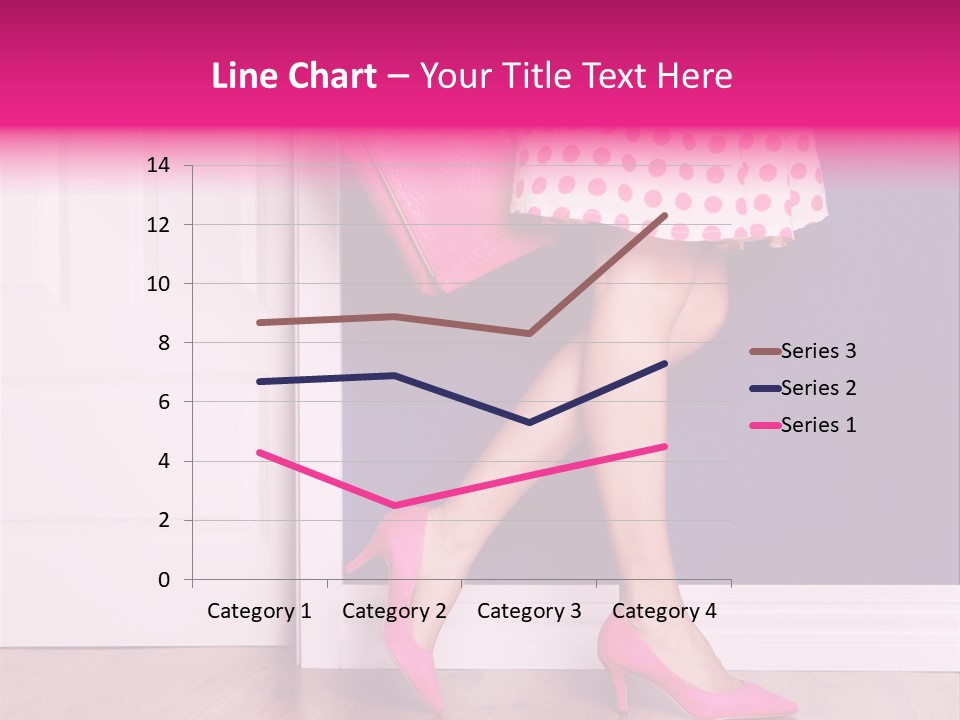 A Woman In A Polka Dot Dress Holding A Pink Purse PowerPoint Template