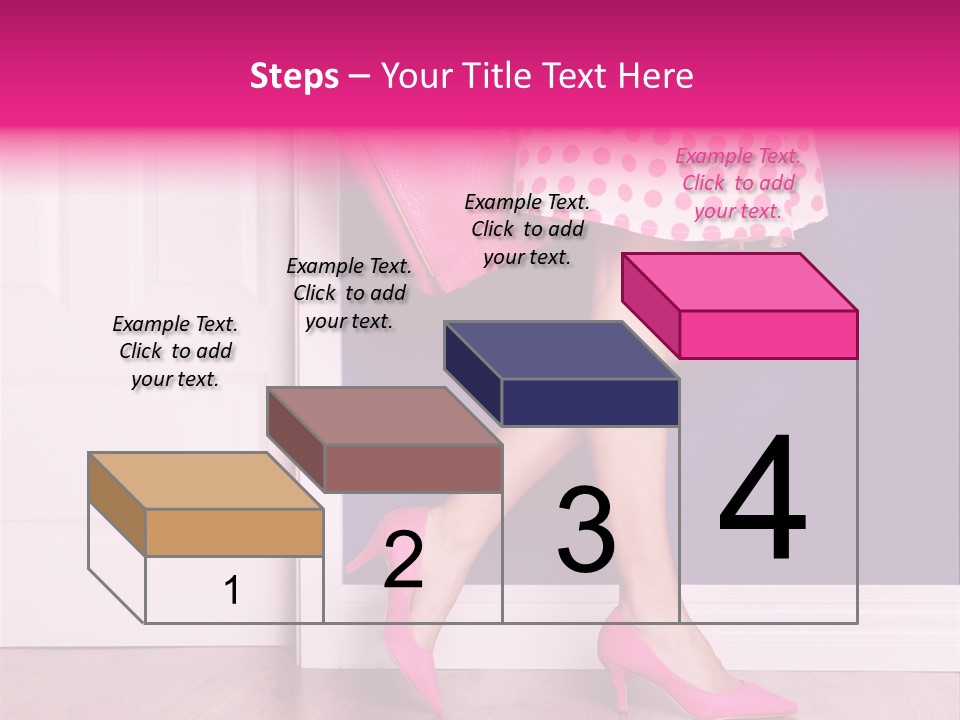 A Woman In A Polka Dot Dress Holding A Pink Purse PowerPoint Template