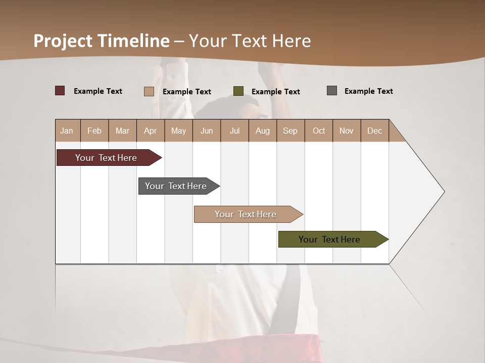 A Man In A Tie Is Holding A Red Ribbon PowerPoint Template