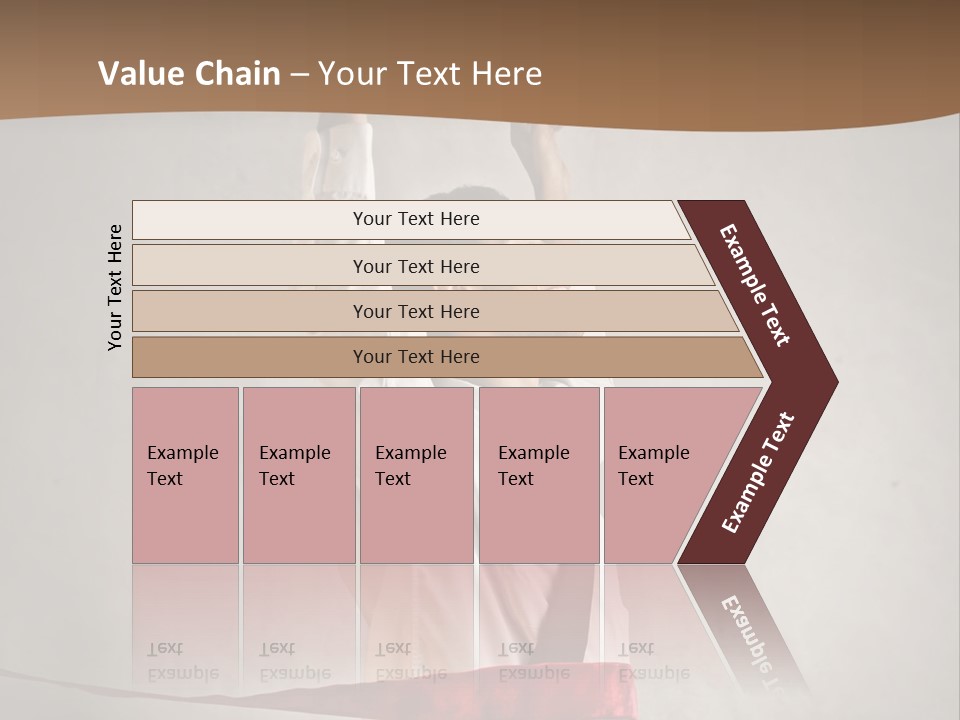 A Man In A Tie Is Holding A Red Ribbon PowerPoint Template