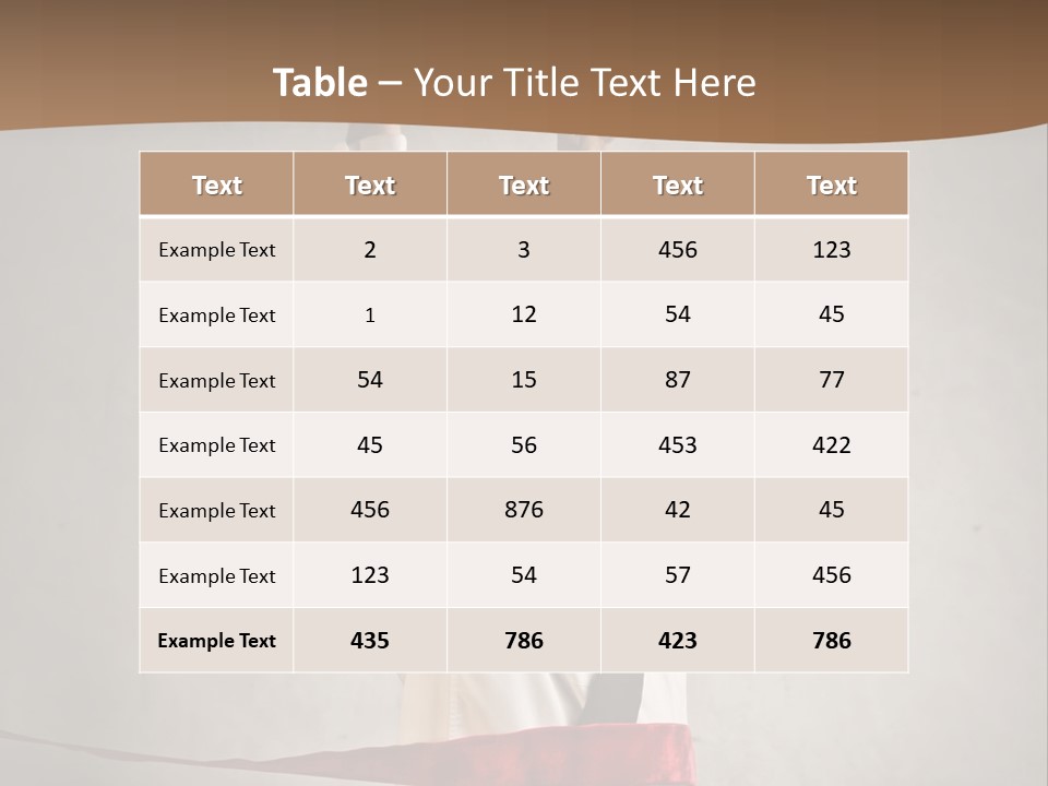 A Man In A Tie Is Holding A Red Ribbon PowerPoint Template