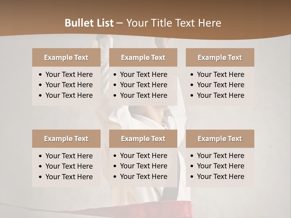 A Man In A Tie Is Holding A Red Ribbon PowerPoint Template