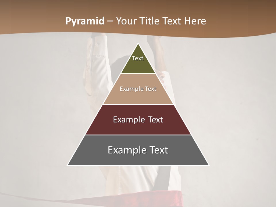 A Man In A Tie Is Holding A Red Ribbon PowerPoint Template