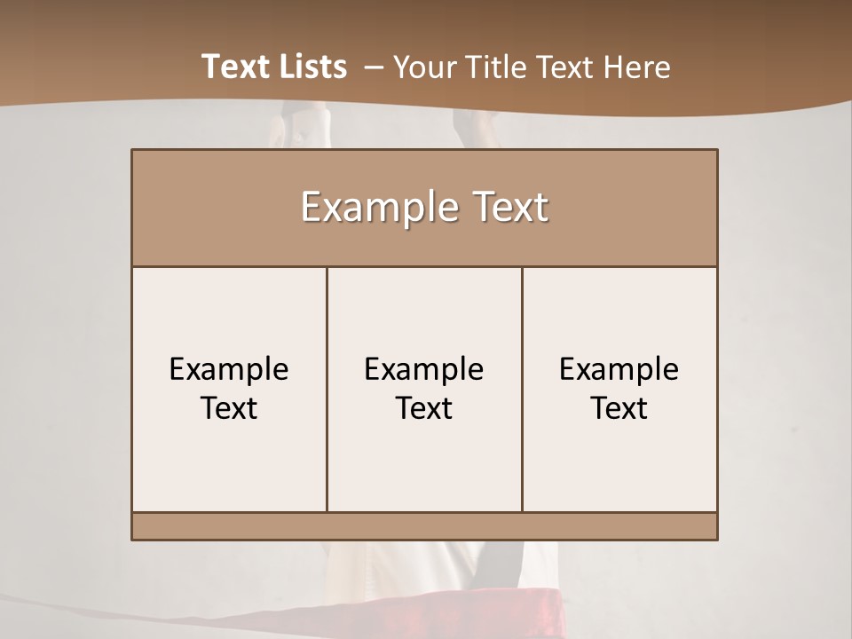 A Man In A Tie Is Holding A Red Ribbon PowerPoint Template