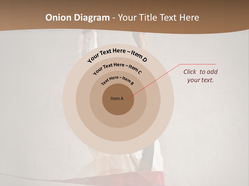 A Man In A Tie Is Holding A Red Ribbon PowerPoint Template