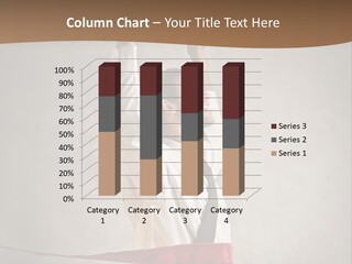 A Man In A Tie Is Holding A Red Ribbon PowerPoint Template