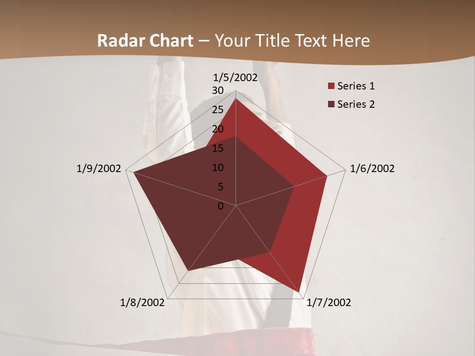 A Man In A Tie Is Holding A Red Ribbon PowerPoint Template