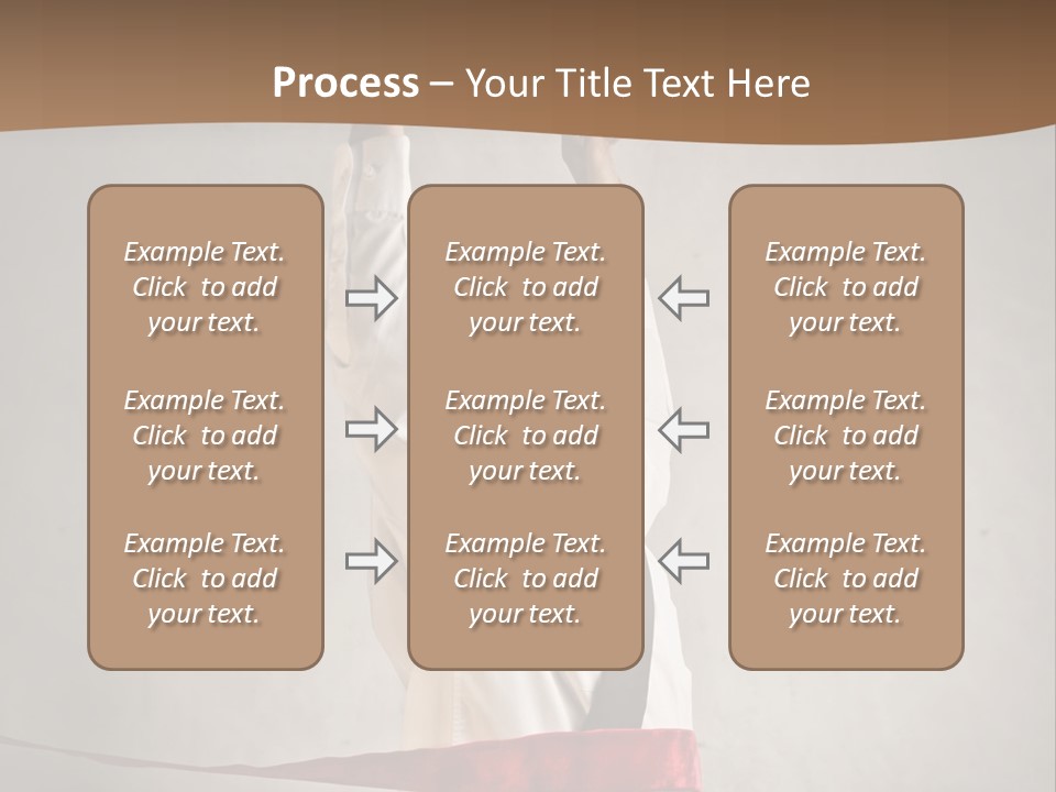 A Man In A Tie Is Holding A Red Ribbon PowerPoint Template