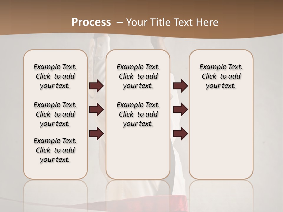 A Man In A Tie Is Holding A Red Ribbon PowerPoint Template
