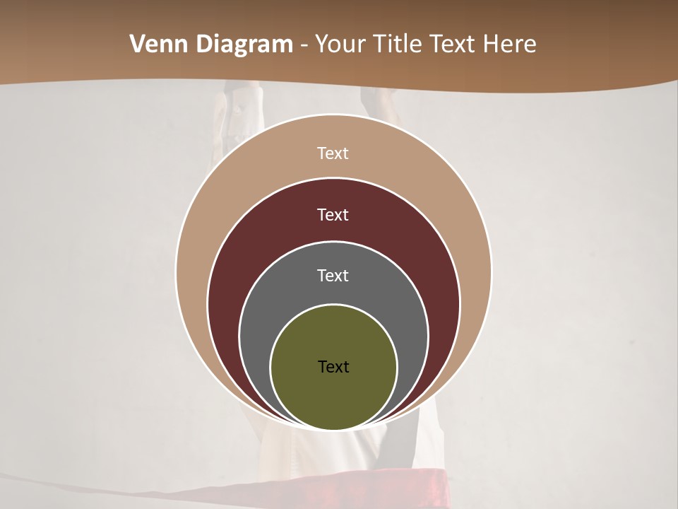 A Man In A Tie Is Holding A Red Ribbon PowerPoint Template