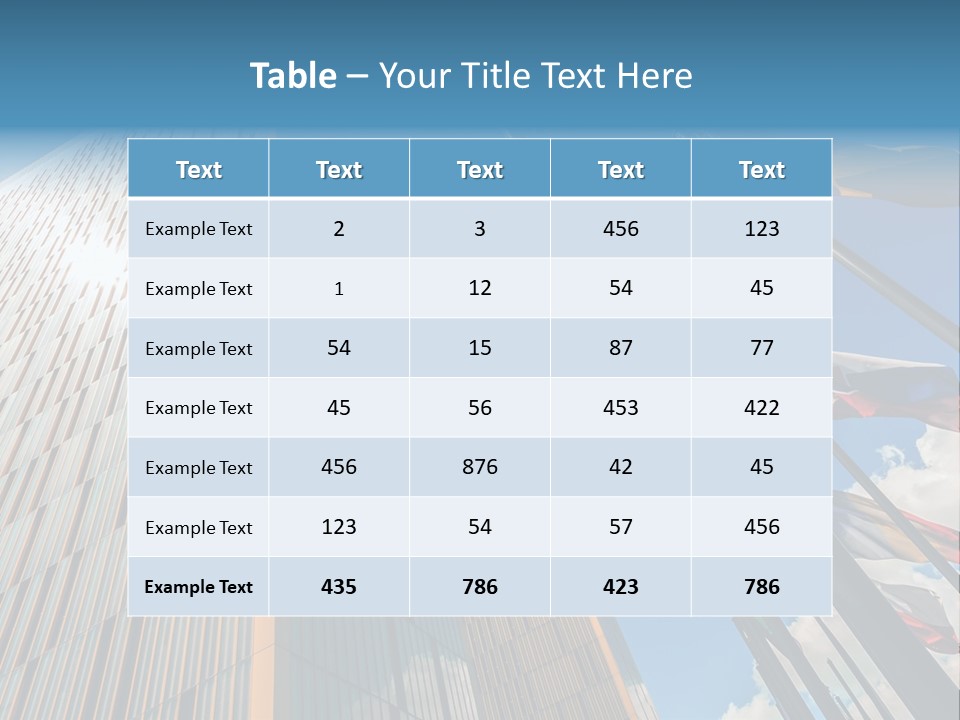 A Group Of Flags Flying In Front Of A Tall Building PowerPoint Template