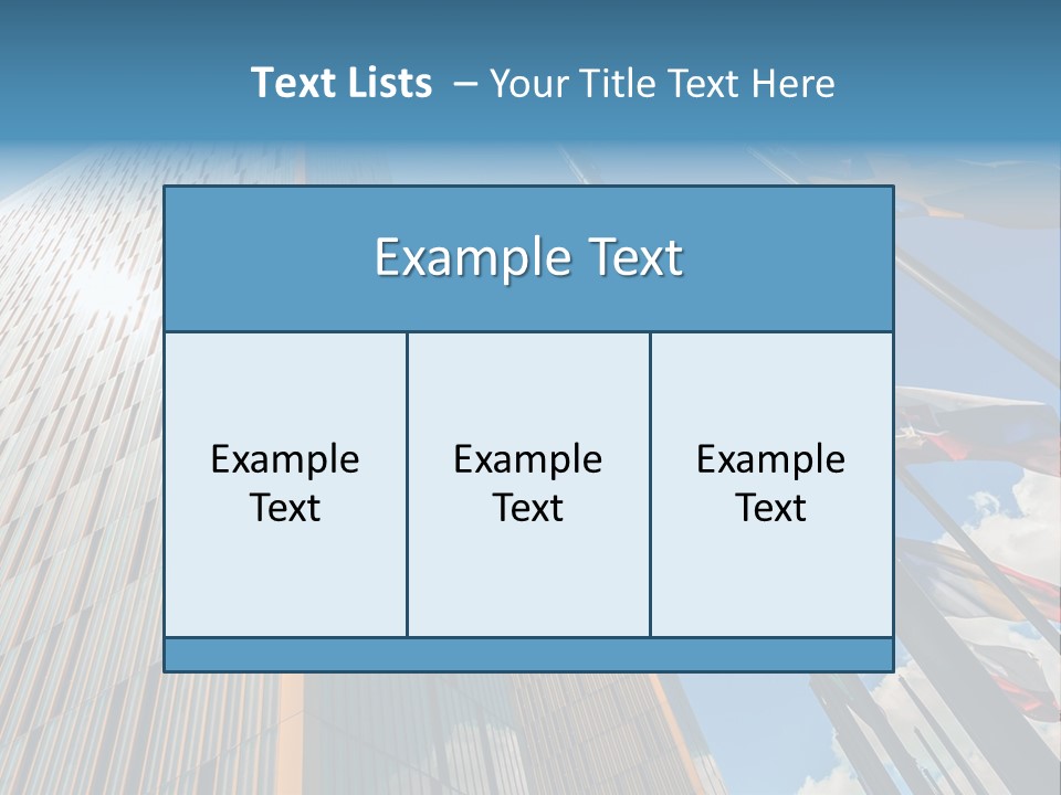 A Group Of Flags Flying In Front Of A Tall Building PowerPoint Template
