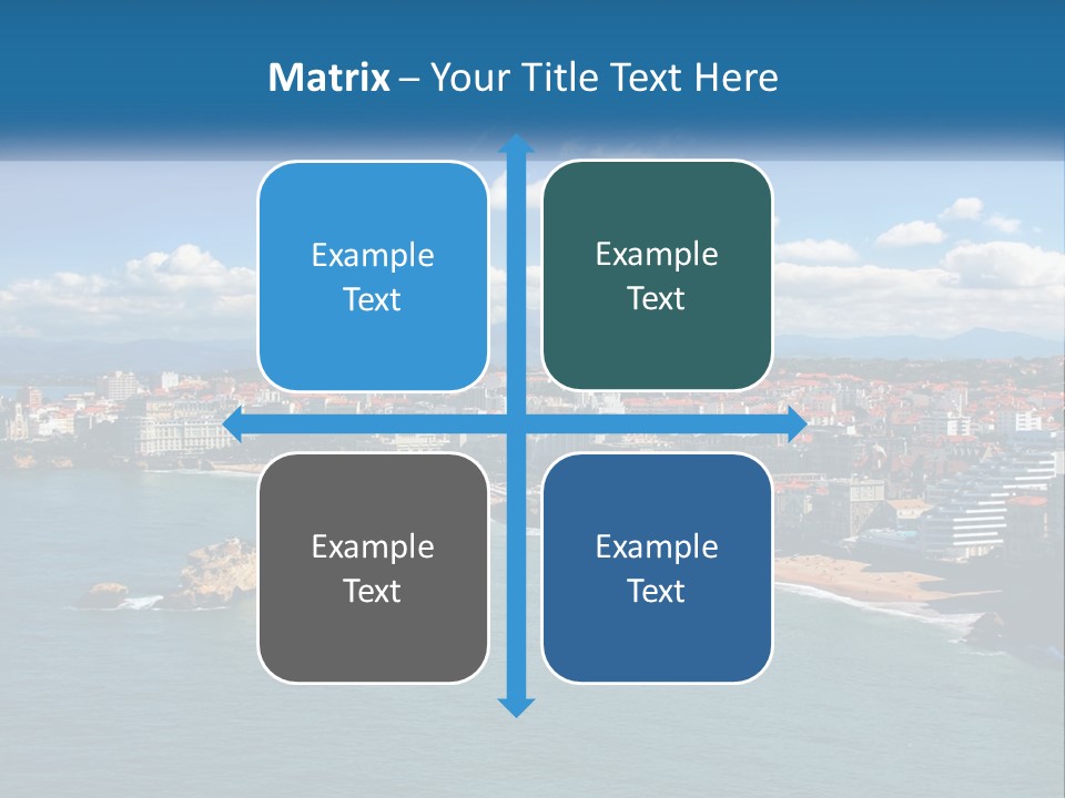 A View Of A Beach With A City In The Background PowerPoint Template