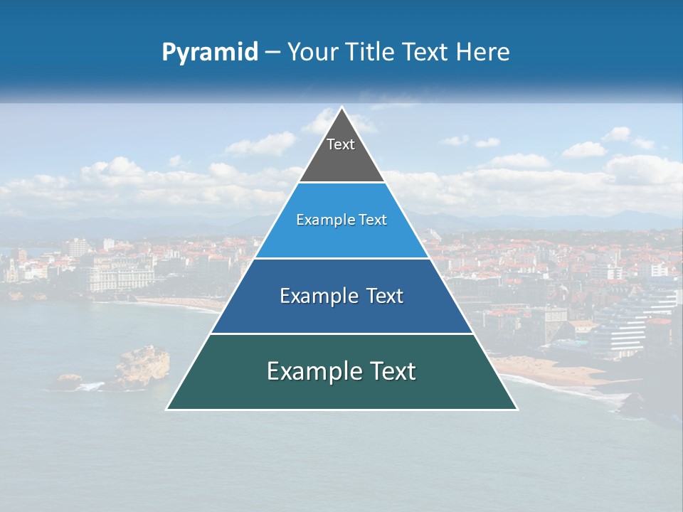 A View Of A Beach With A City In The Background PowerPoint Template