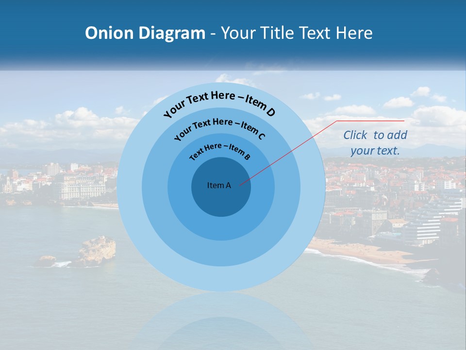 A View Of A Beach With A City In The Background PowerPoint Template