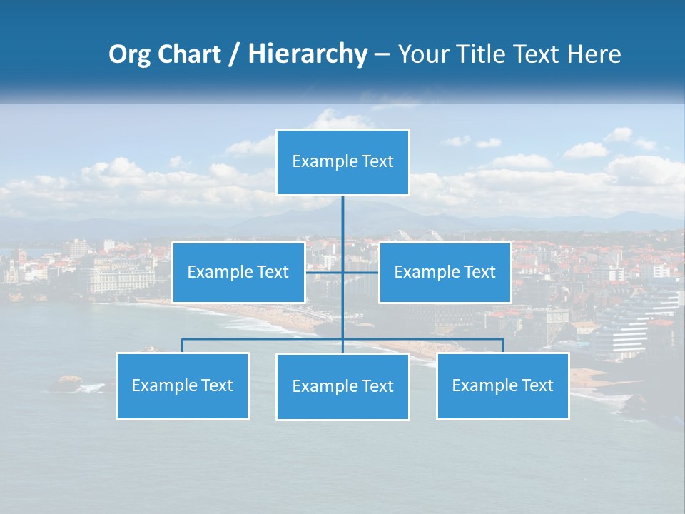 A View Of A Beach With A City In The Background PowerPoint Template