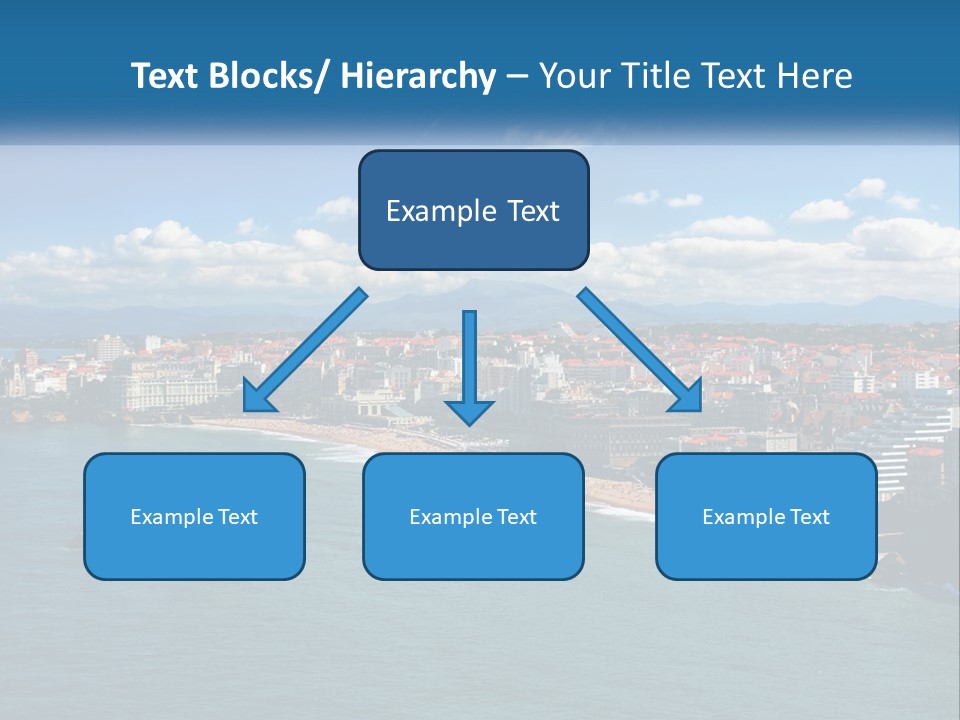 A View Of A Beach With A City In The Background PowerPoint Template