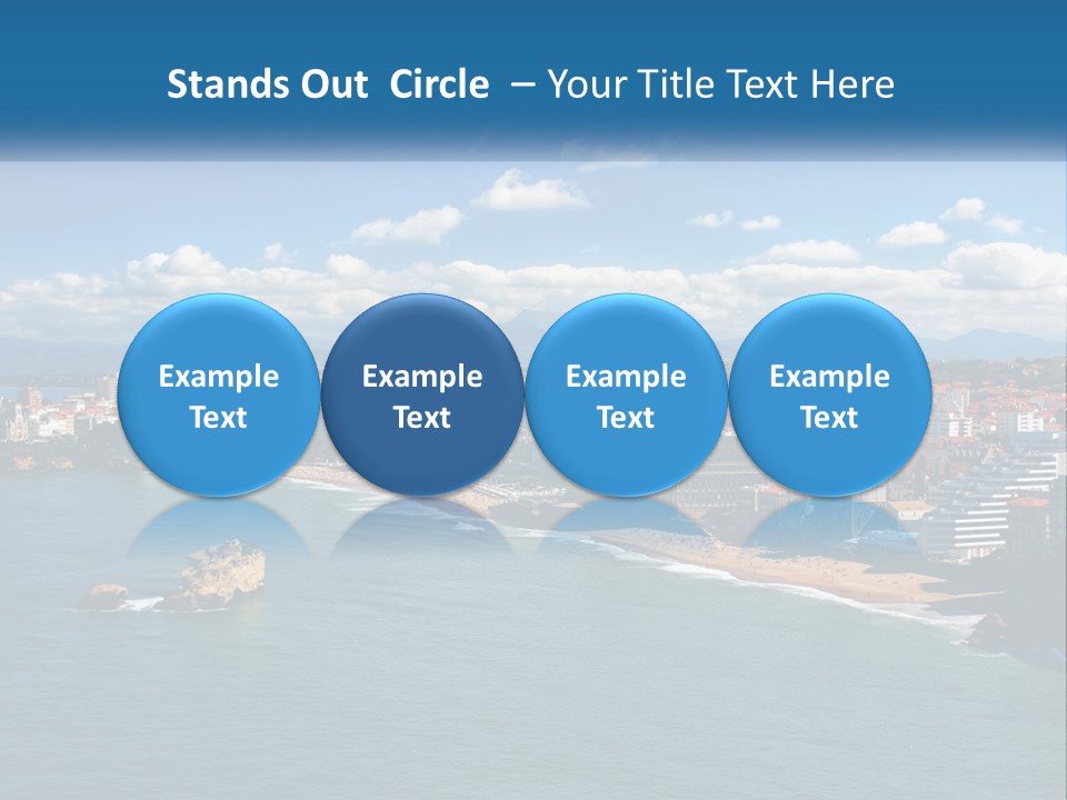 A View Of A Beach With A City In The Background PowerPoint Template