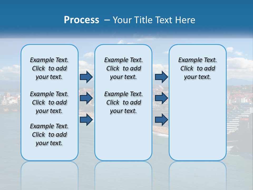 A View Of A Beach With A City In The Background PowerPoint Template
