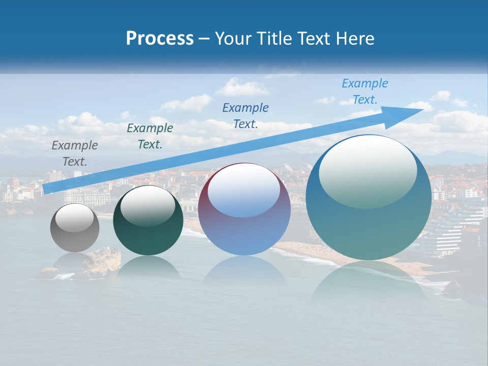 A View Of A Beach With A City In The Background PowerPoint Template