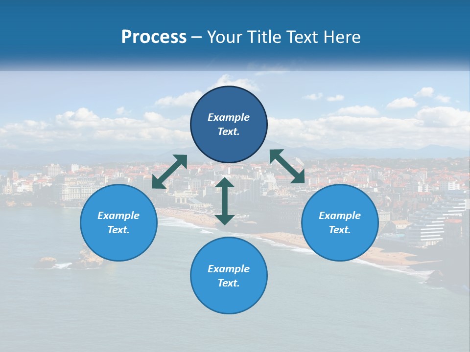 A View Of A Beach With A City In The Background PowerPoint Template